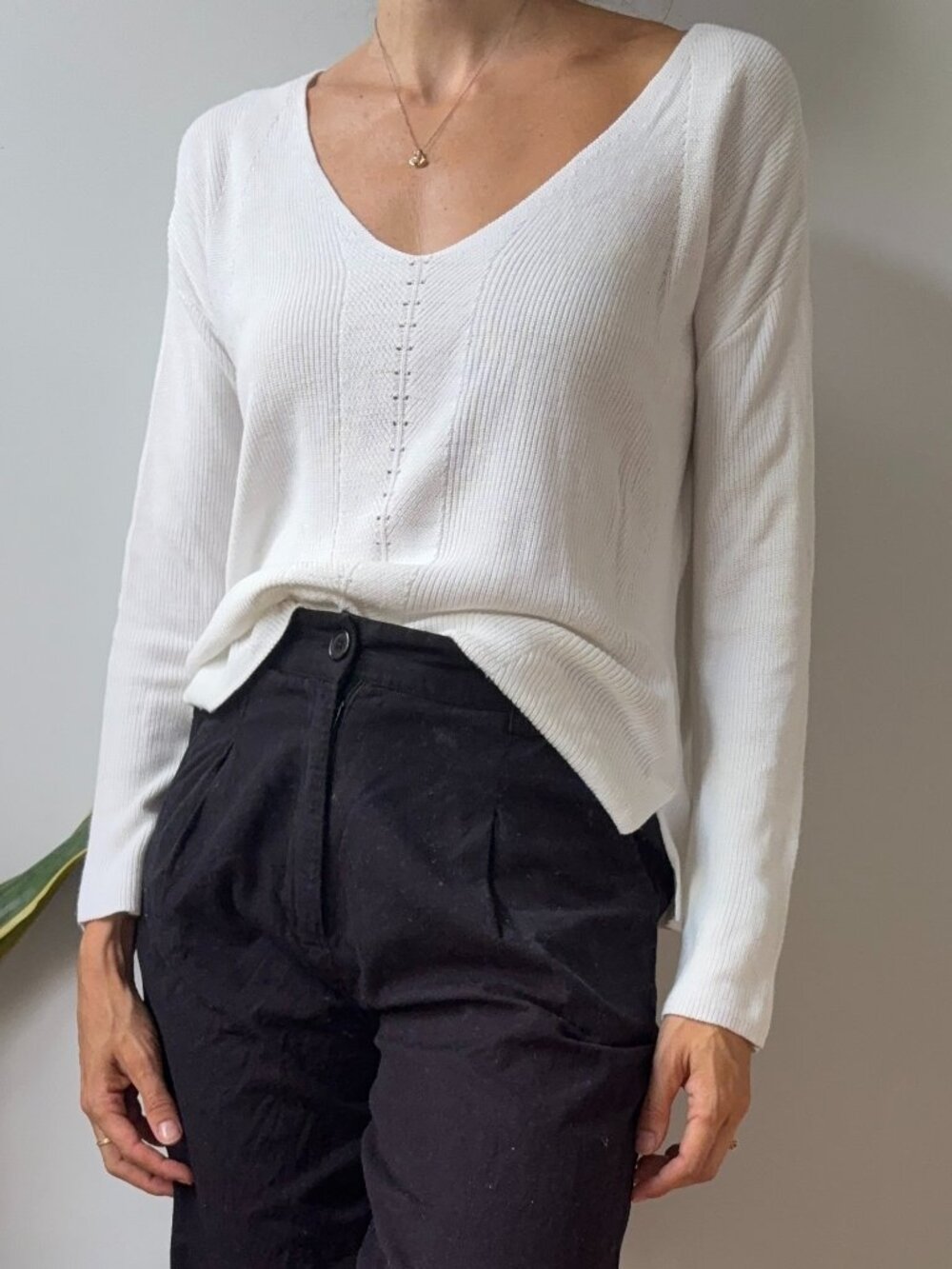 Sfera white sweater; size S